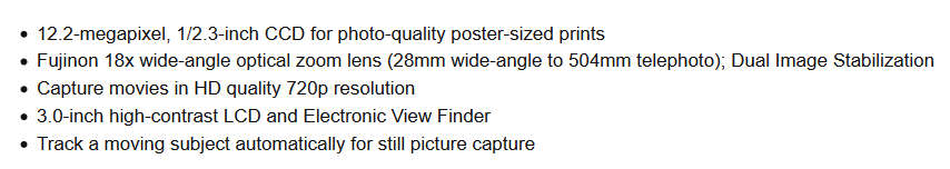 Fujifilm FinePix S1800 12.2 MP Digital Camera with 18x Wide Angle Optical Dual Image Stabilized Zoom